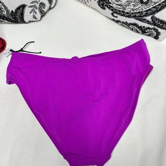Robin Piccone size M Vibrant fuchsia Bikini Bottom Knotted Front Cheeky 3511 YF - Picture 5 of 9
